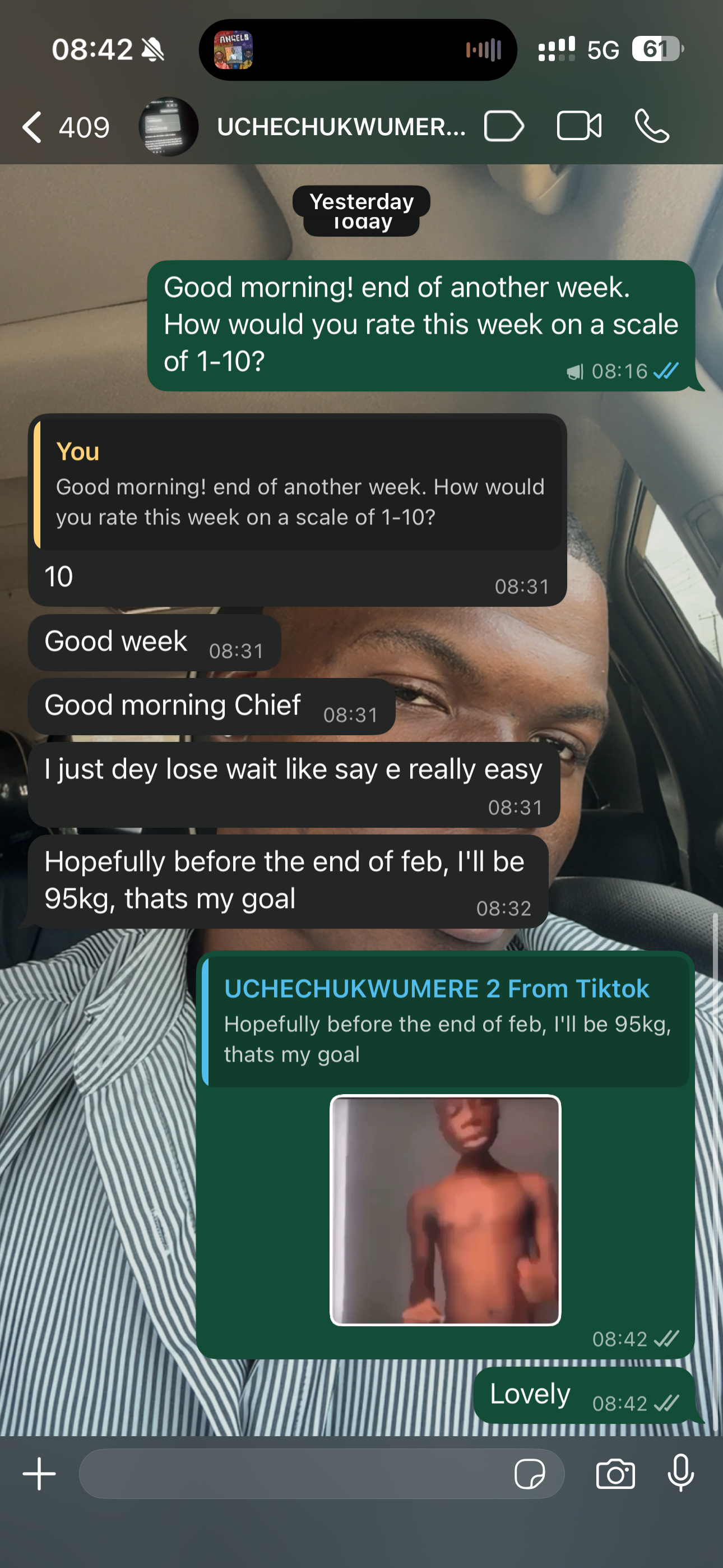 WhatsApp testimonial