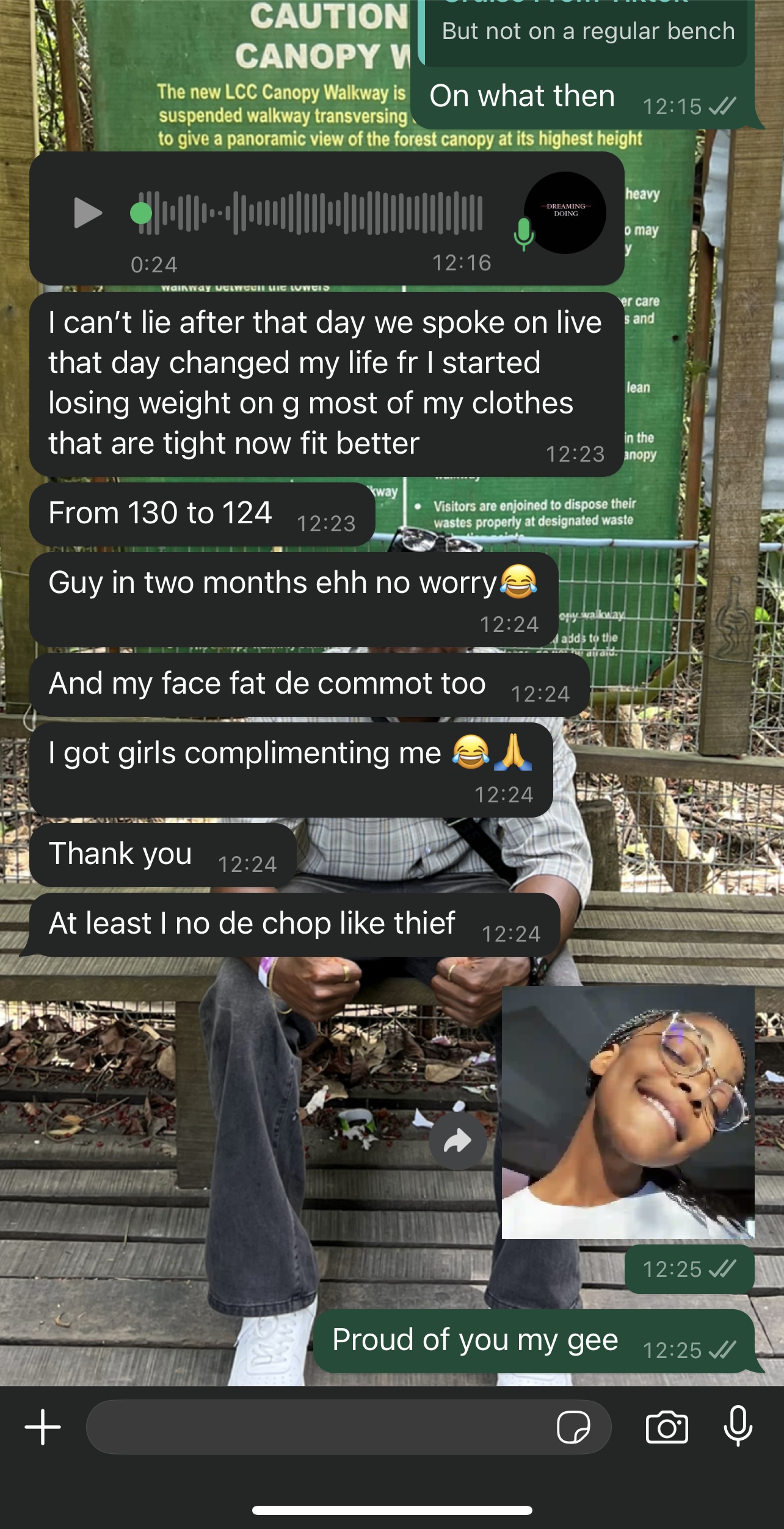 WhatsApp testimonial