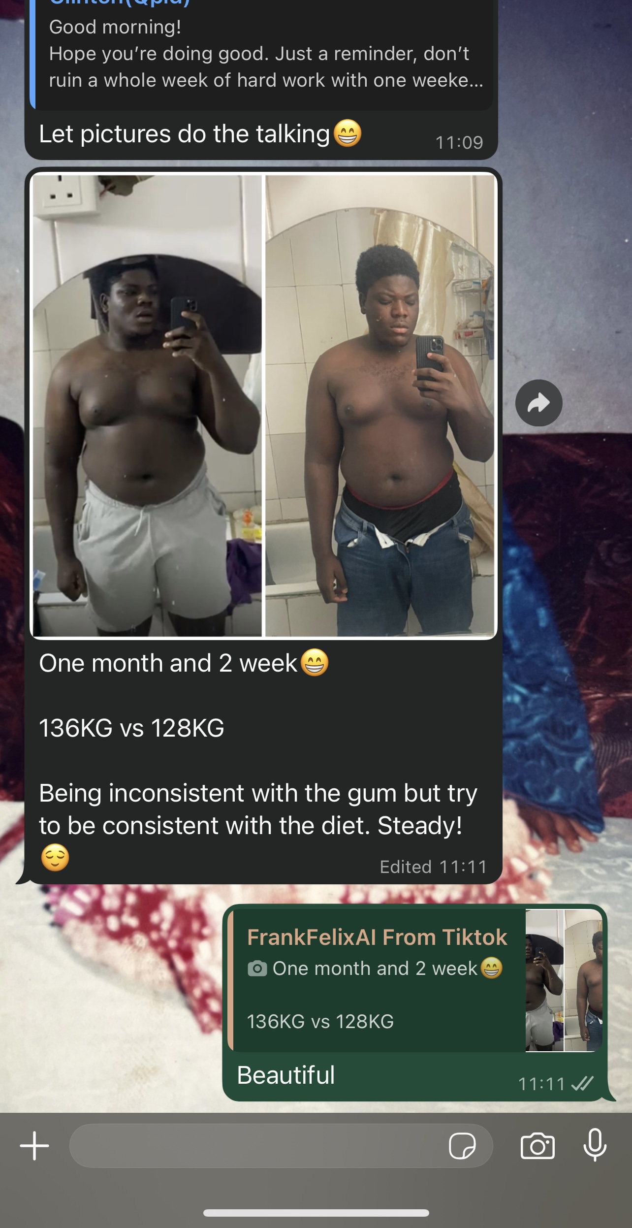 WhatsApp testimonial